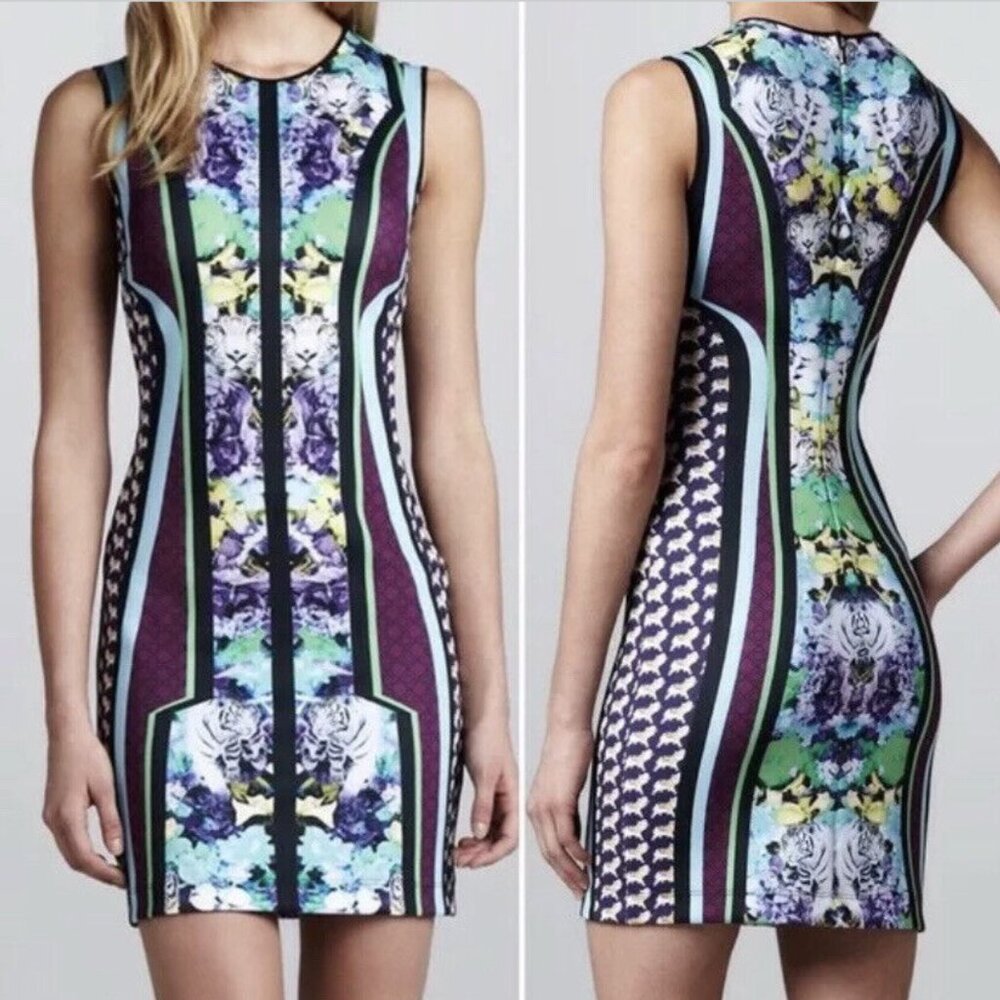 CLOVER CANYON Dress Elephants and White Tigers, Size M